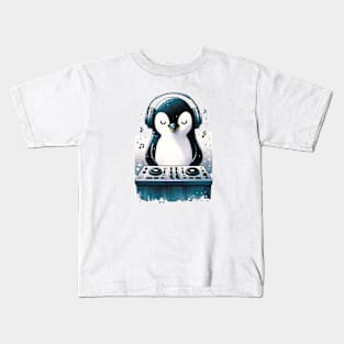 DJ Penguin Kids T-Shirt